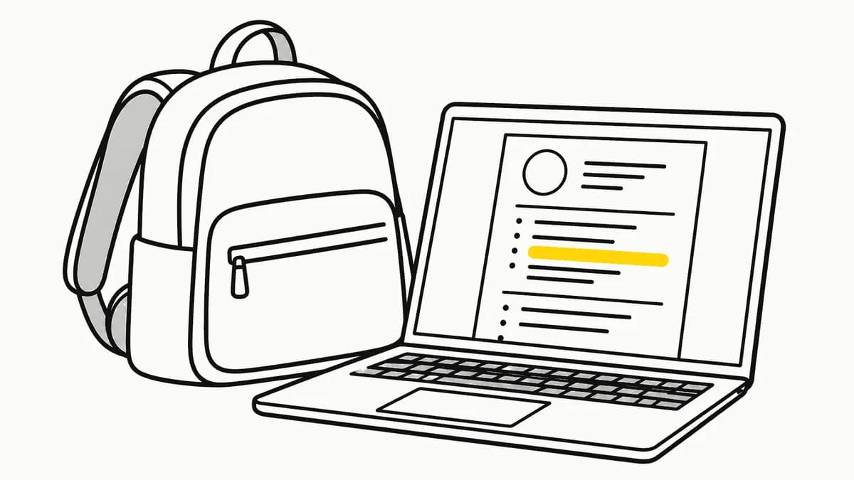 Illustration : étudiant qui postule